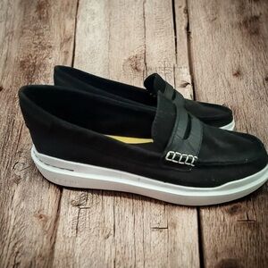 Cole Haan Grandpro Rally Canvas Penny Loafers Womens 7 B Black Flats Shoe